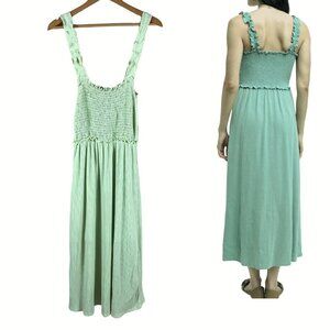 GILLI Green Smocked Knit Pullover Dress Size SMALL